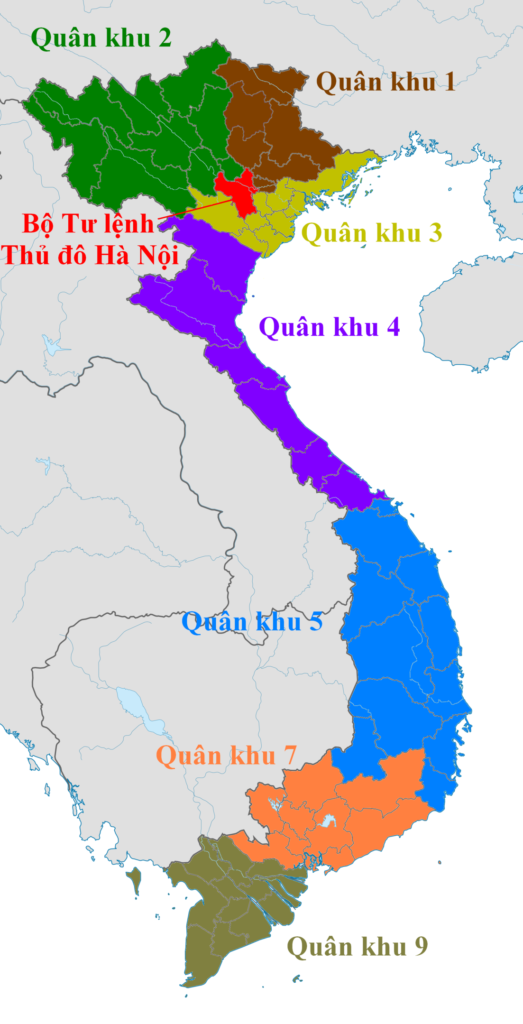Các Quân khu hiện tại của Việt nam